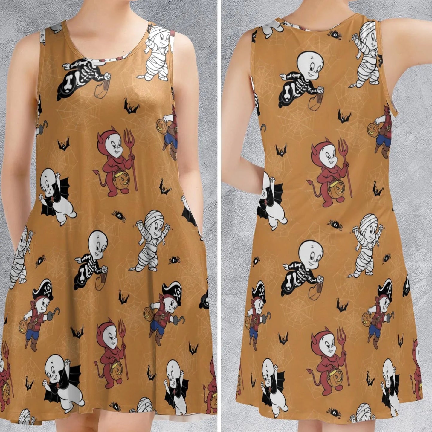 Casual Sleeveless Dress - 8USZD6R5