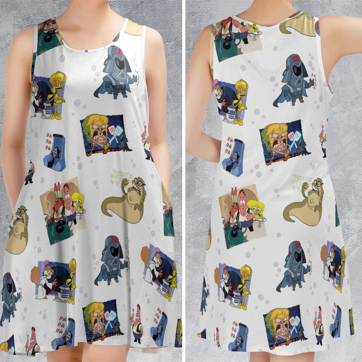Casual Sleeveless Dress - VP6EKBFF
