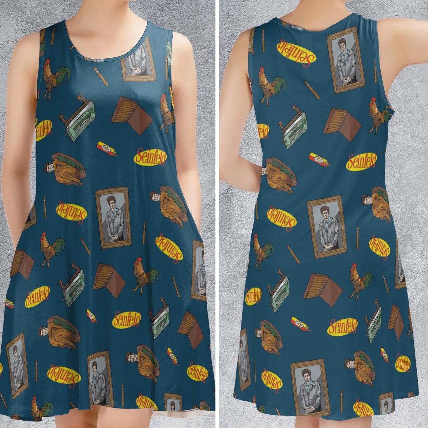 Casual Sleeveless Dress - ZVGLJSYA