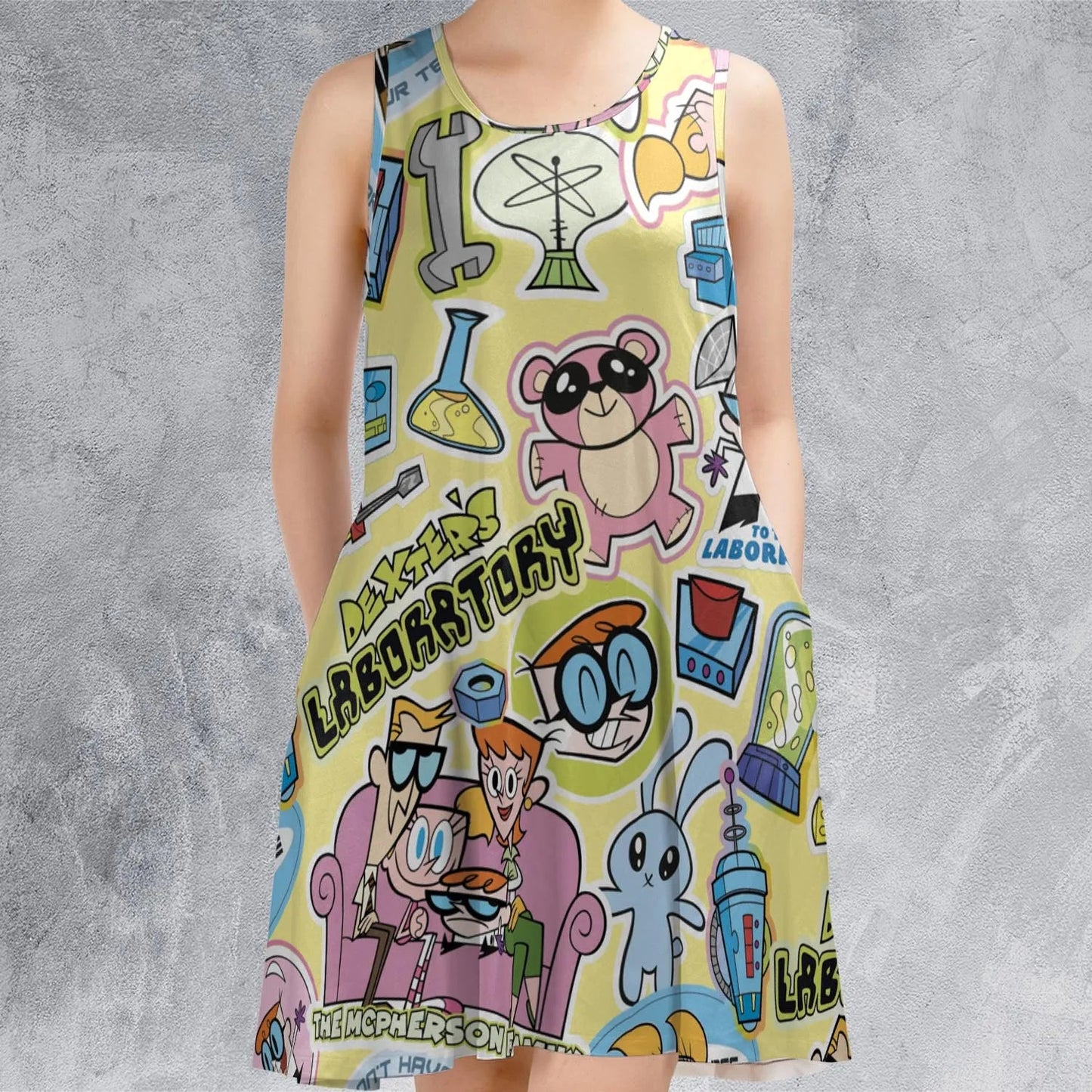 Casual Sleeveless Dress - 3B7S8MHD