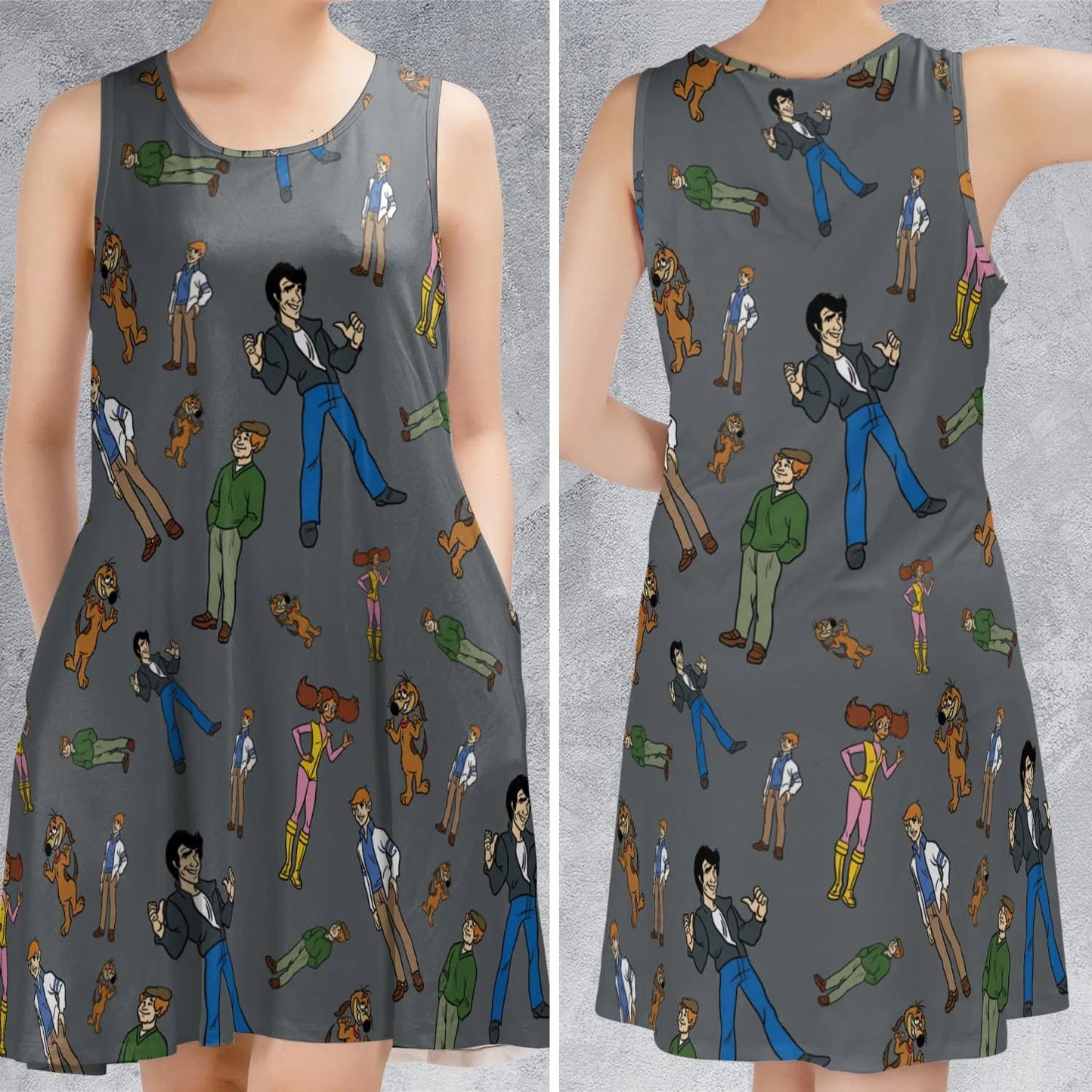 Casual Sleeveless Dress - A22G8TW4