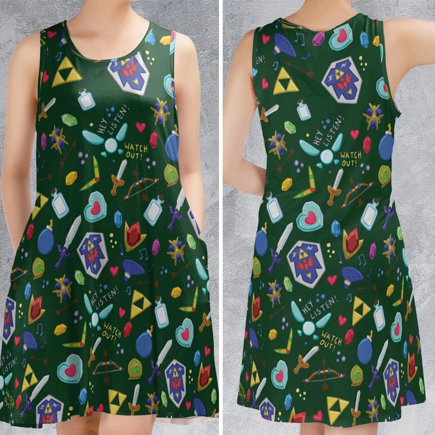 Casual Sleeveless Dress - USWTRQH9