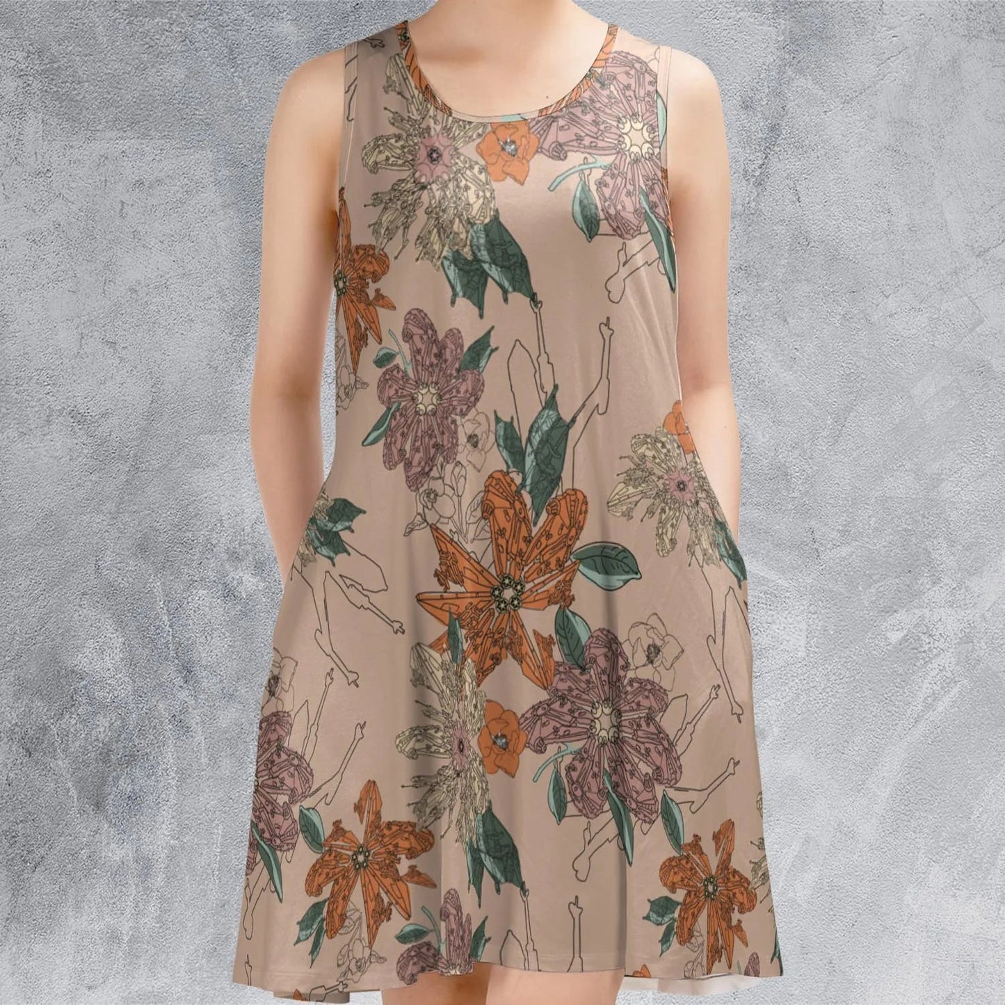 Casual Sleeveless Dress - 2UVKH5YN