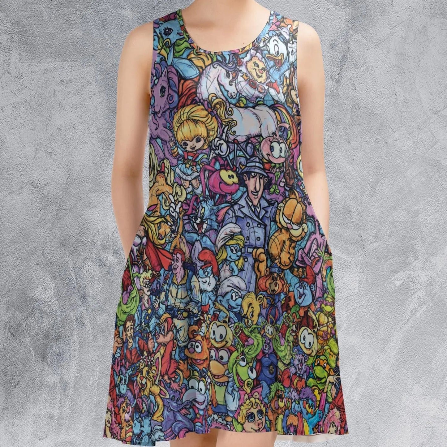 Casual Sleeveless Dress - XS67RKXR