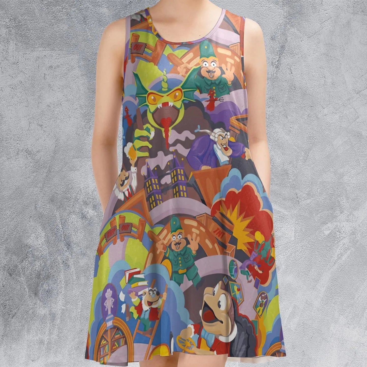 Casual Sleeveless Dress - S6DAR6TB