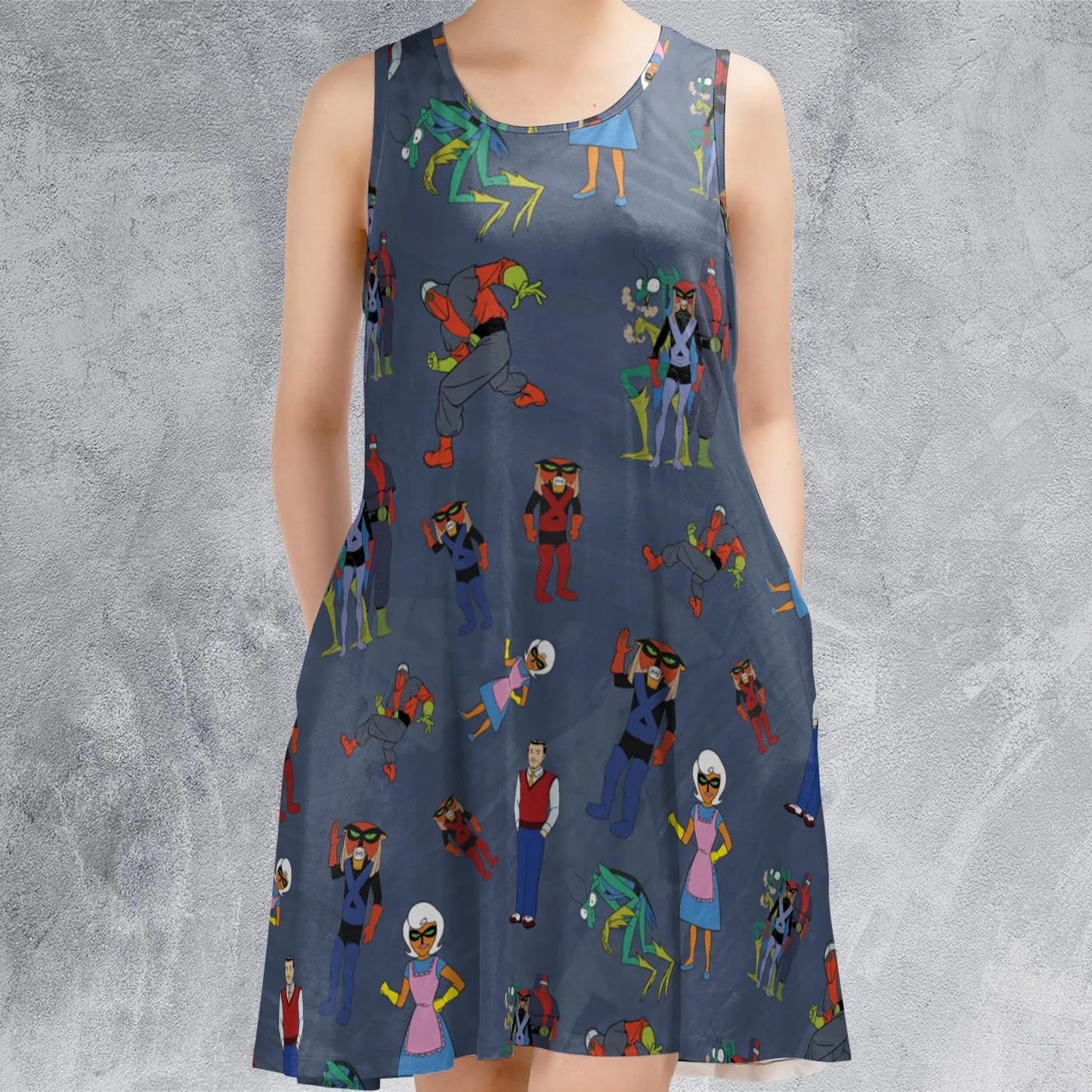 Casual Sleeveless Dress - 7KUM2N3D