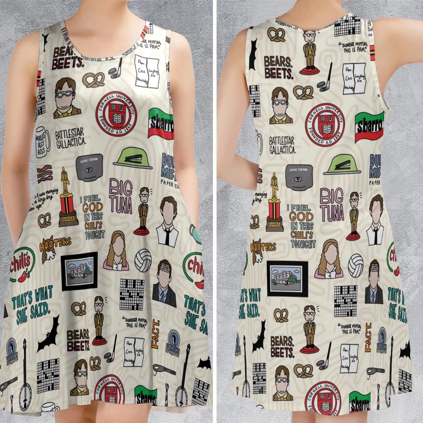 Casual Sleeveless Dress - AH6NWEDR