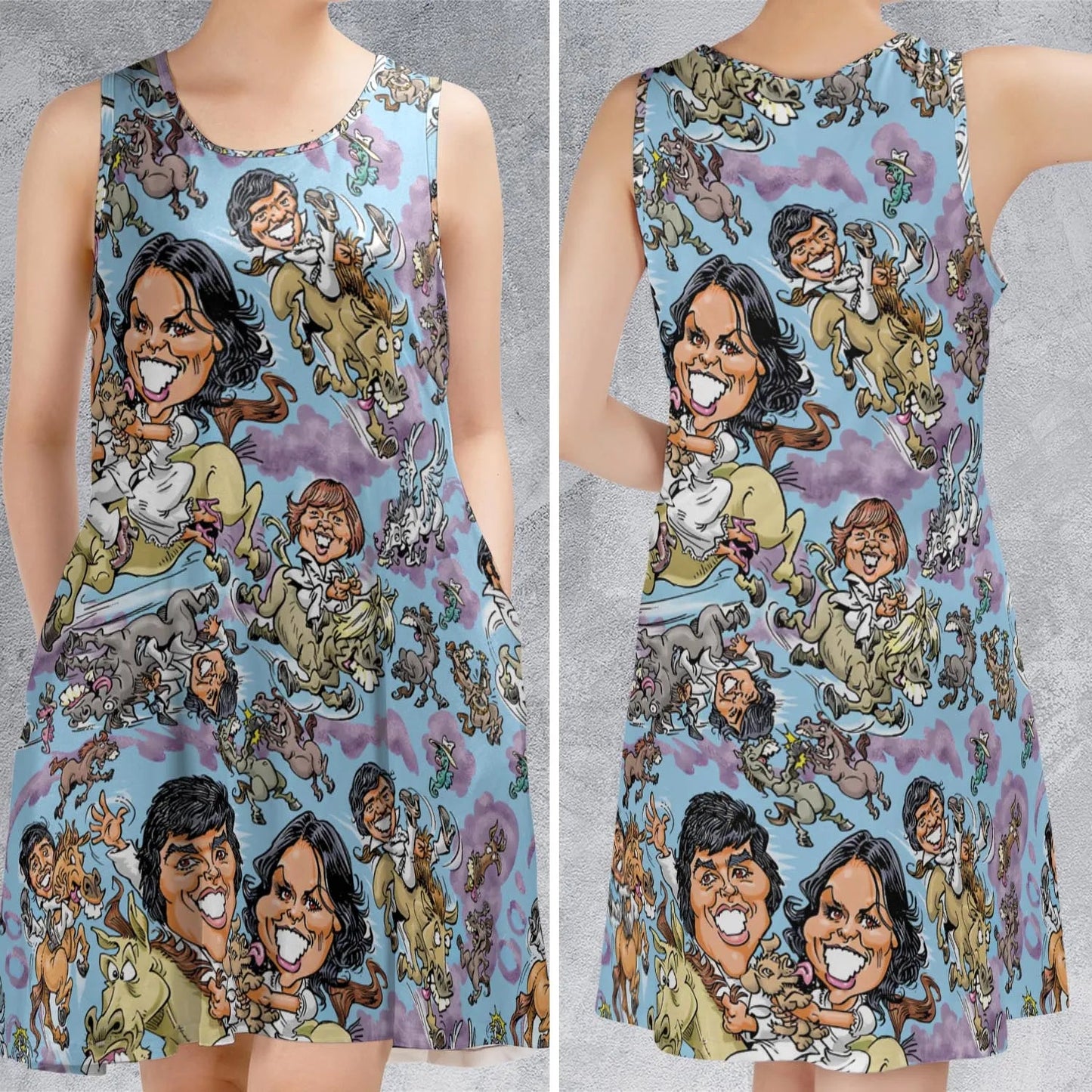 Casual Sleeveless Dress - J445G88H