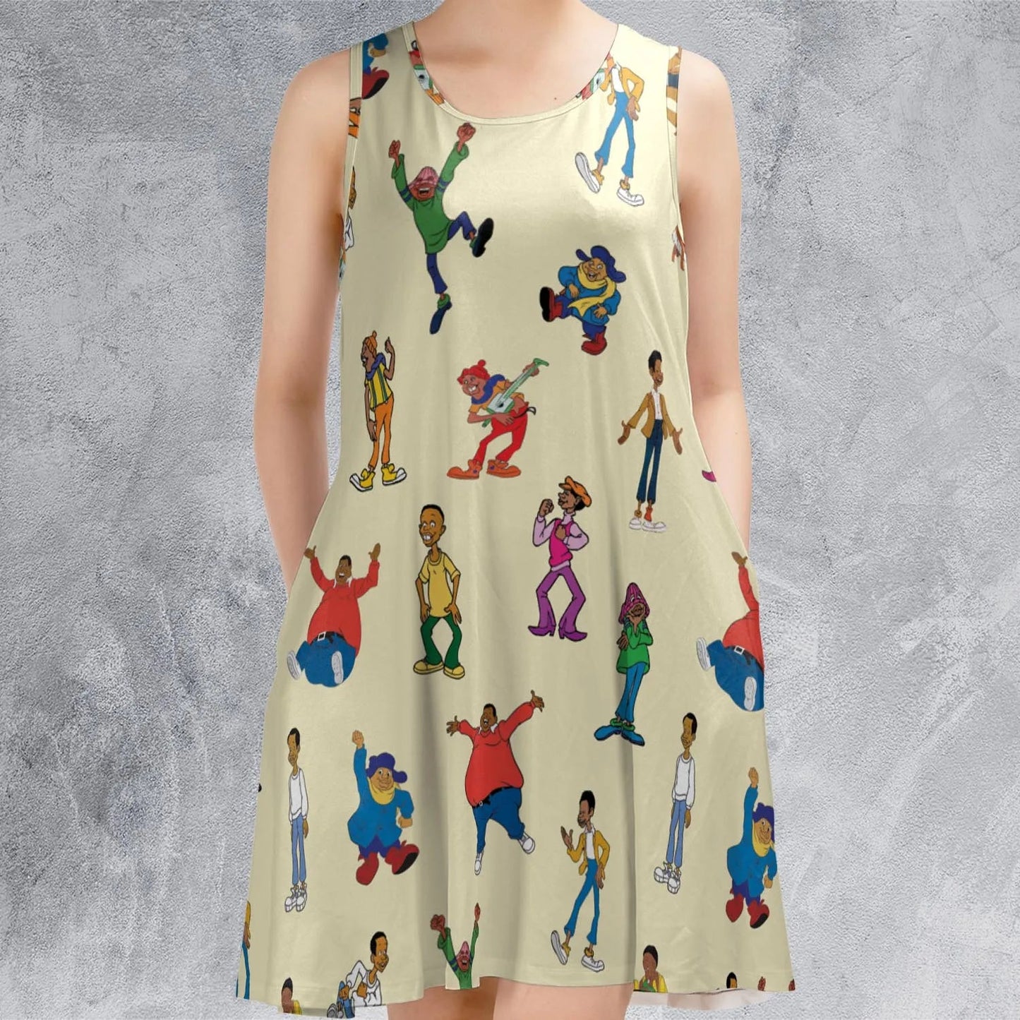 Casual Sleeveless Dress - 6SWZ7G3D