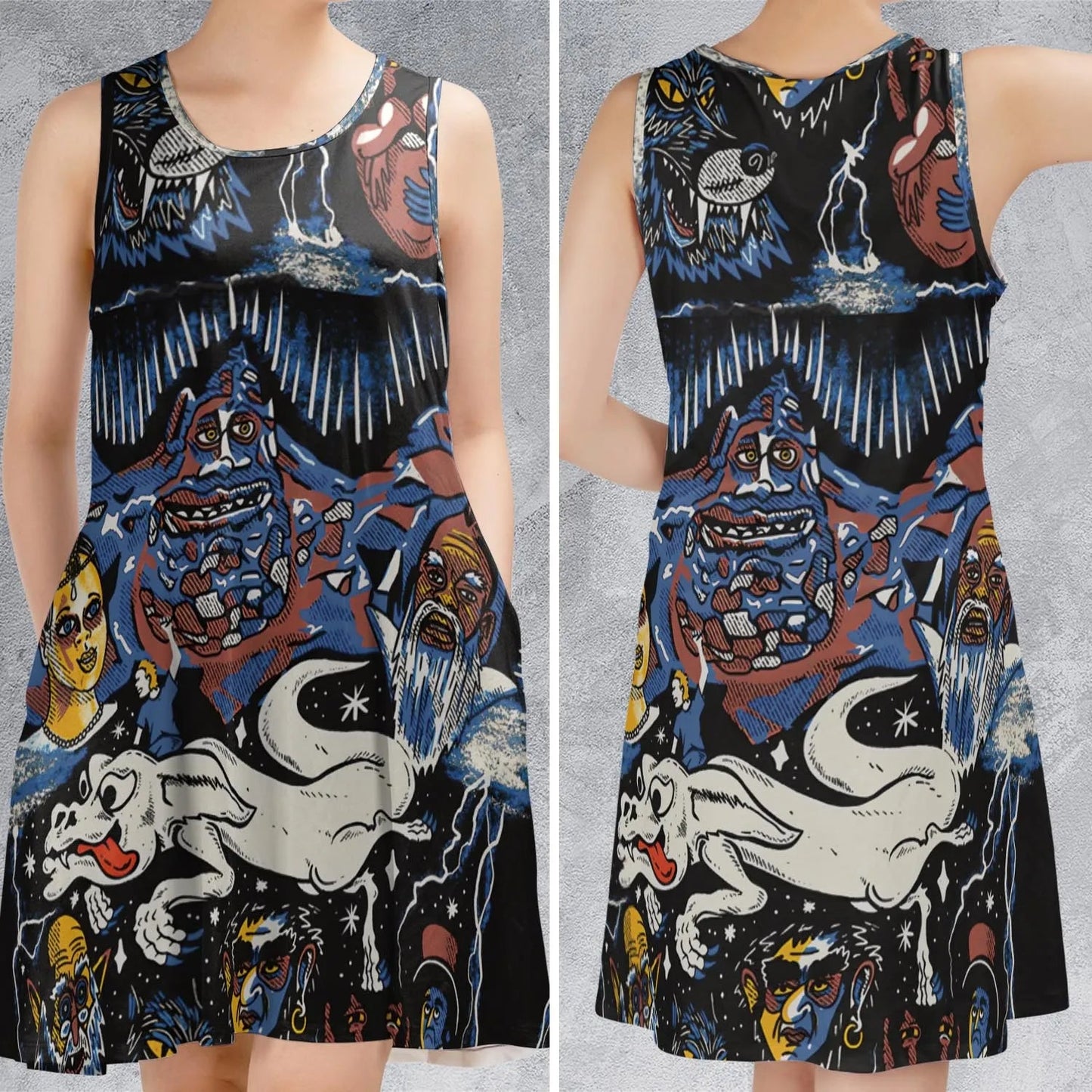 Casual Sleeveless Dress - DRB91ME3