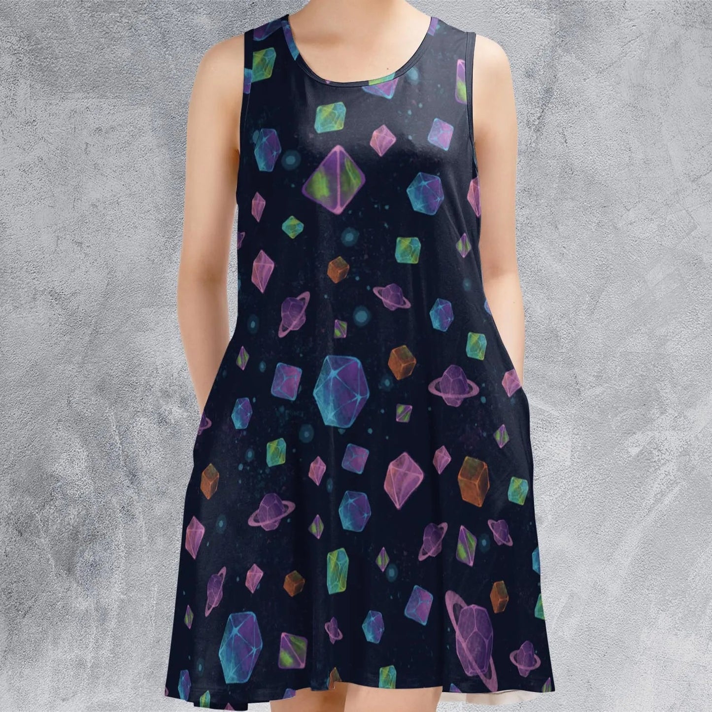 Casual Sleeveless Dress - JNS4MNF2