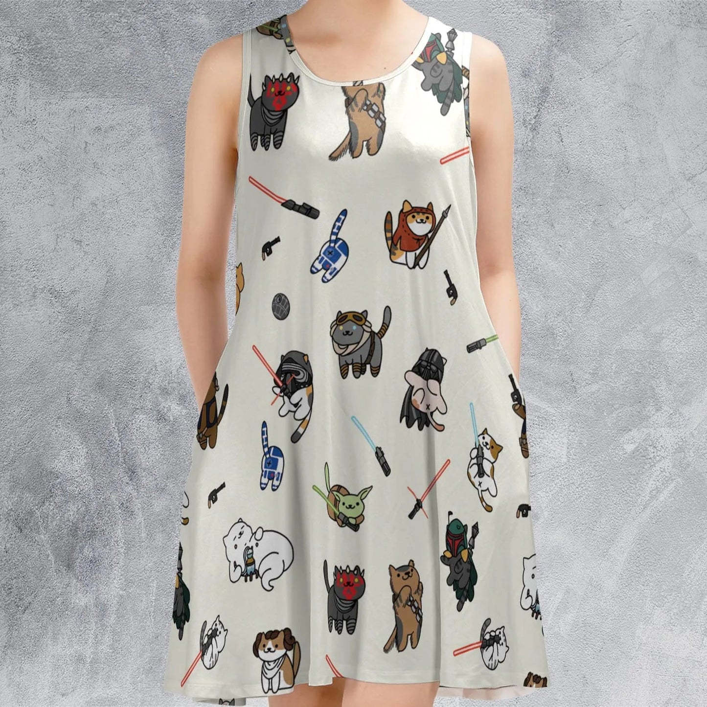 Casual Sleeveless Dress - P2ERF59B