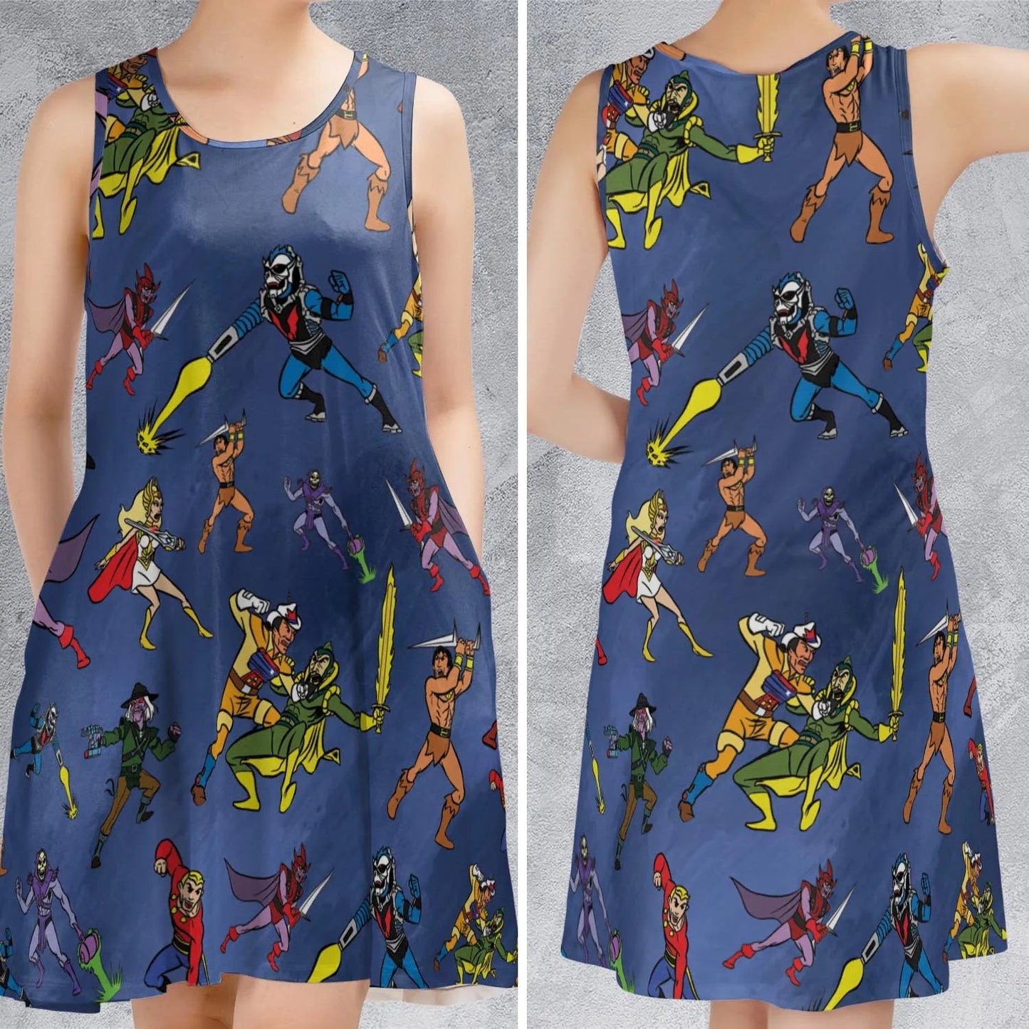 Casual Sleeveless Dress - 69GFYH6M