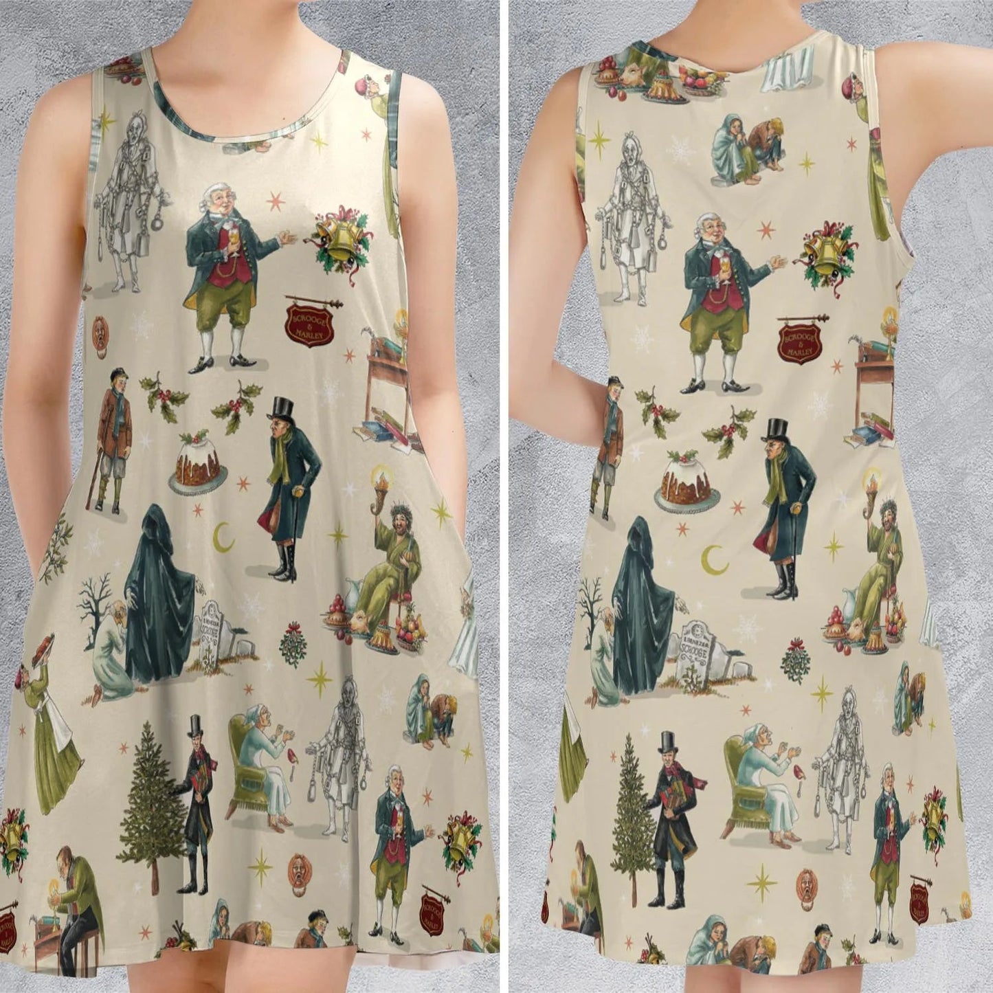 Casual Sleeveless Dress - HZU5H9BN