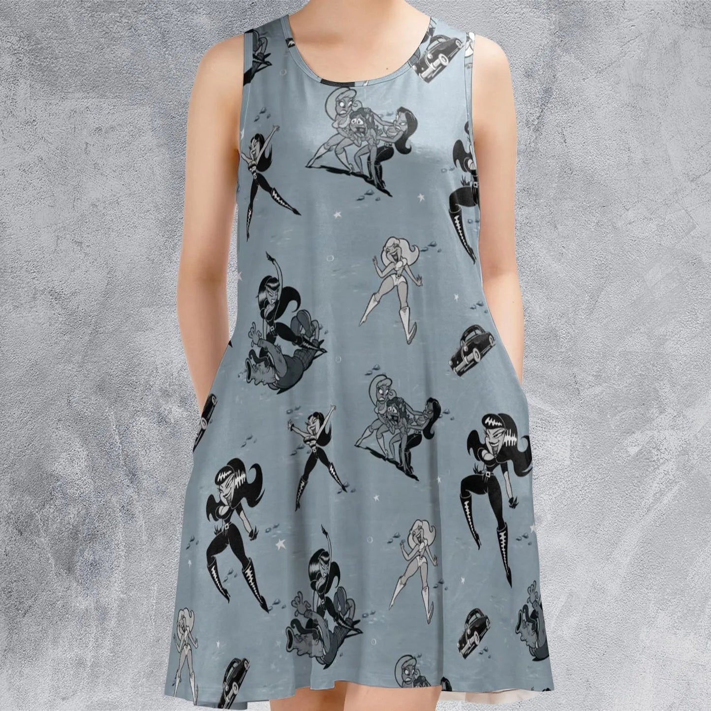 Casual Sleeveless Dress - A99Y4XDX