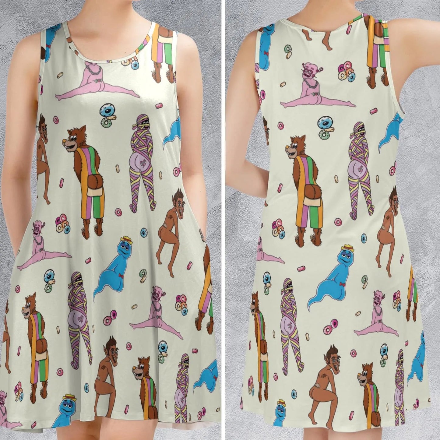 Casual Sleeveless Dress - BQGXYK7G