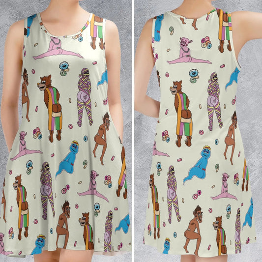 Casual Sleeveless Dress - BQGXYK7G