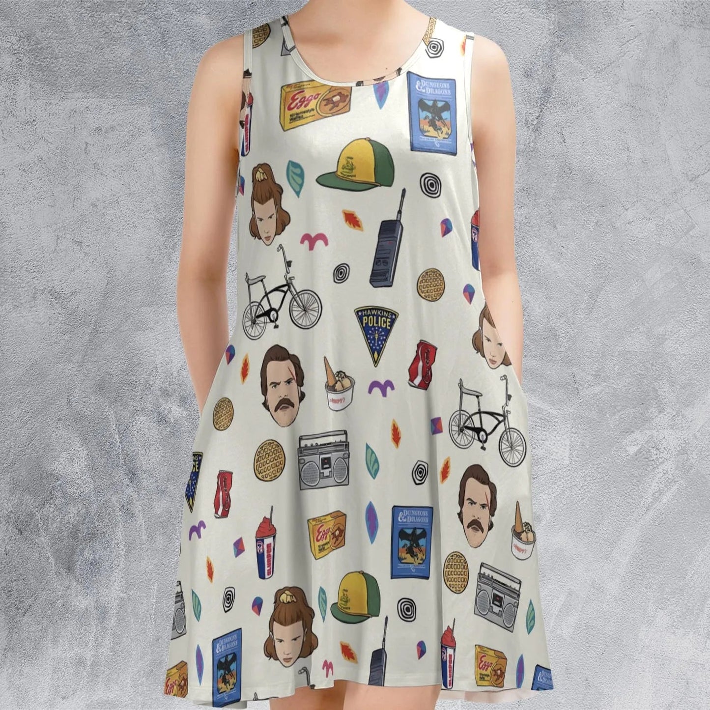 Casual Sleeveless Dress - 8QS7ZN31
