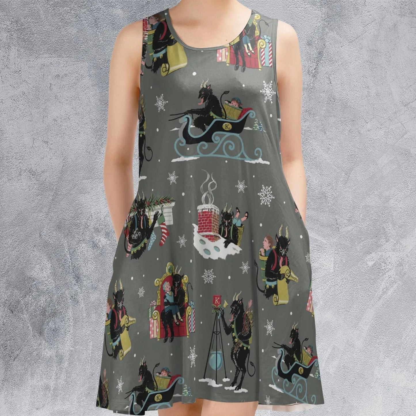Casual Sleeveless Dress - 63J5F3JA