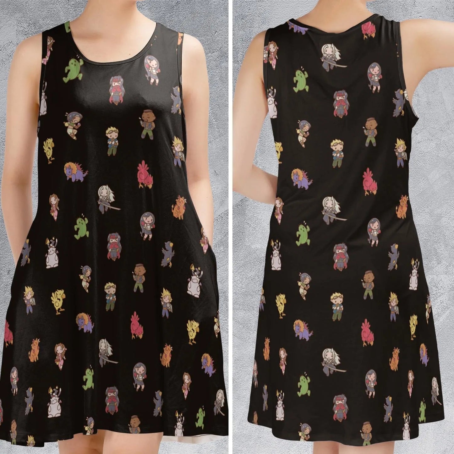 Casual Sleeveless Dress - XB8QJD2E