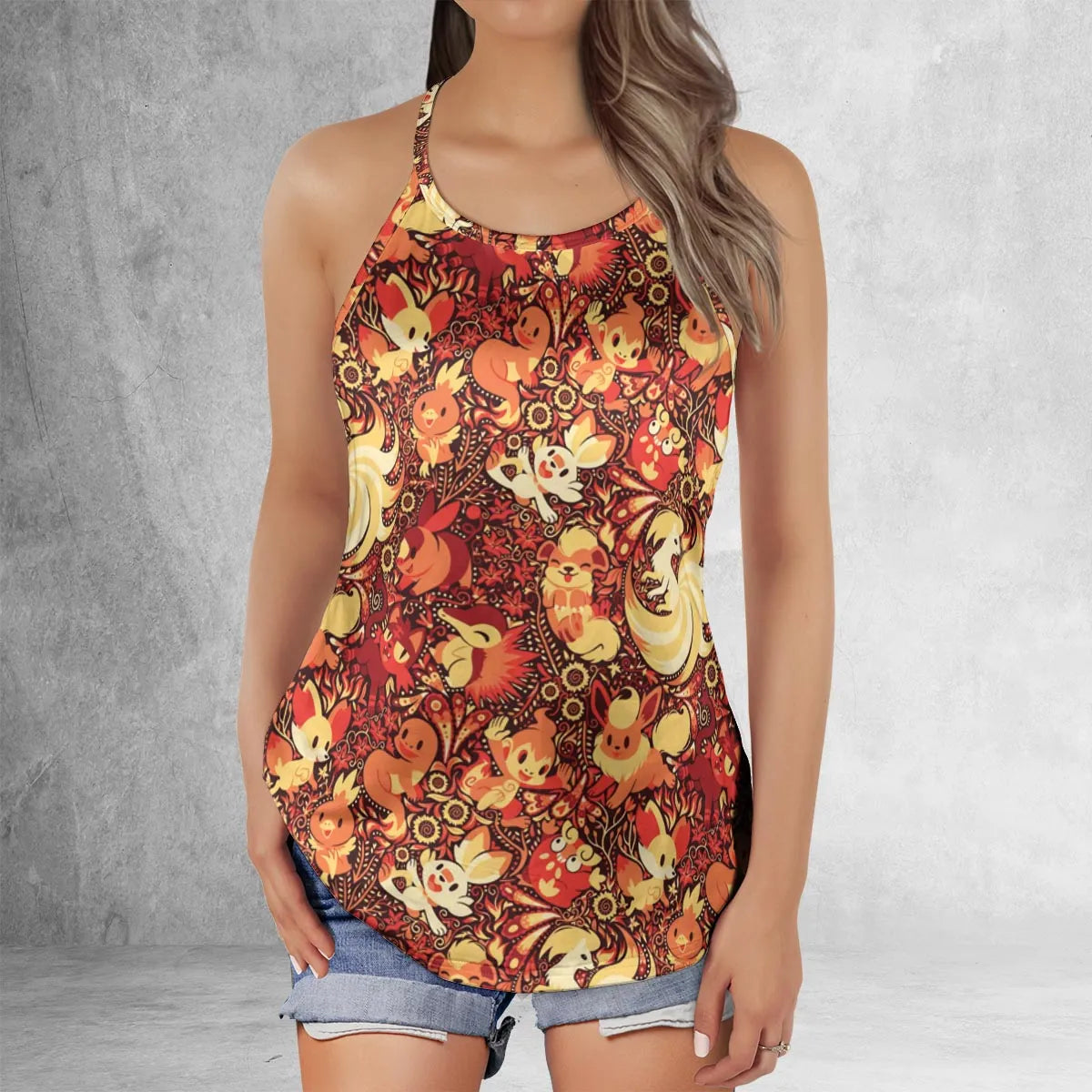 Lattice Back Tank Top - GB36HZ9Q