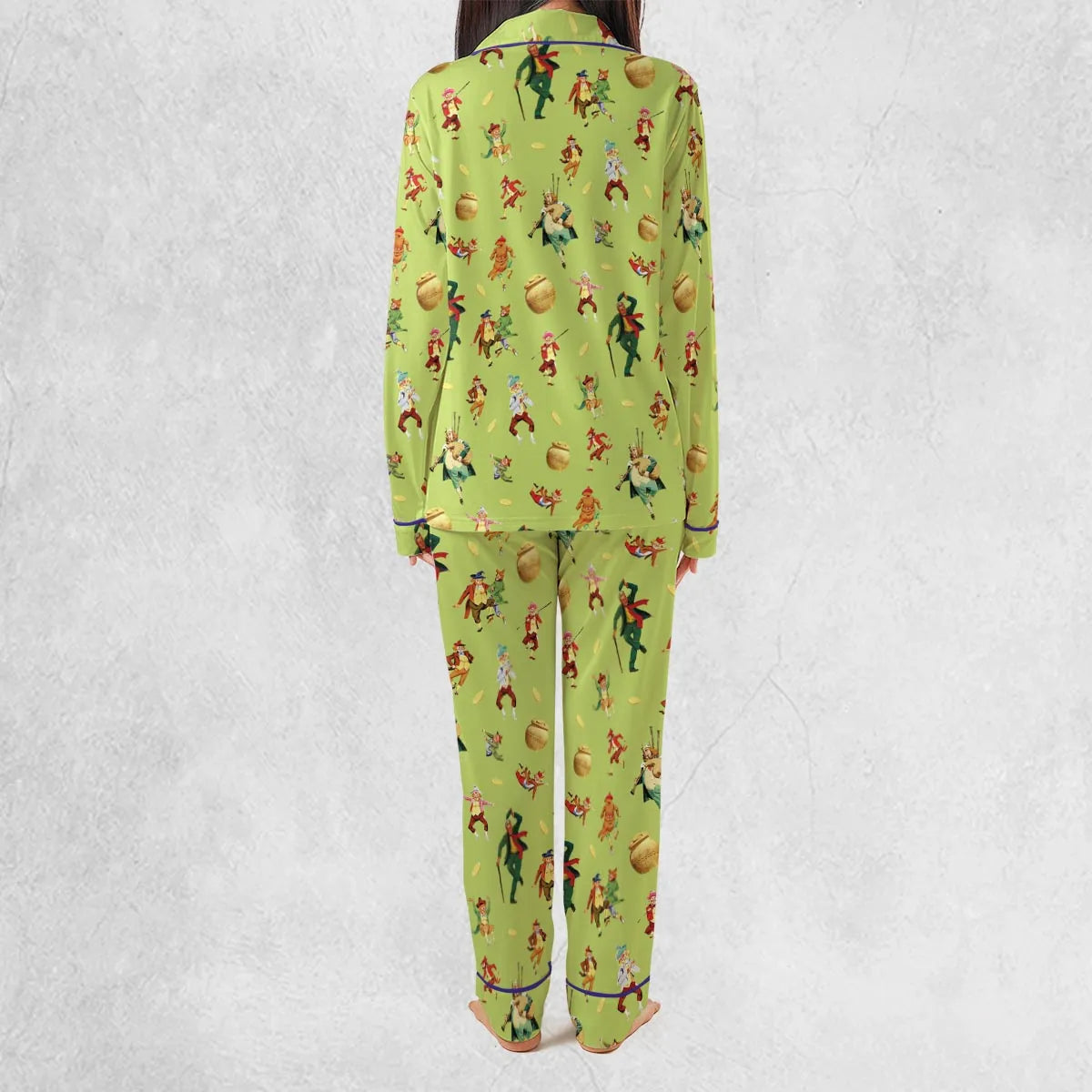Stretch Long-Sleeve Pajamas Set - JST29GPV