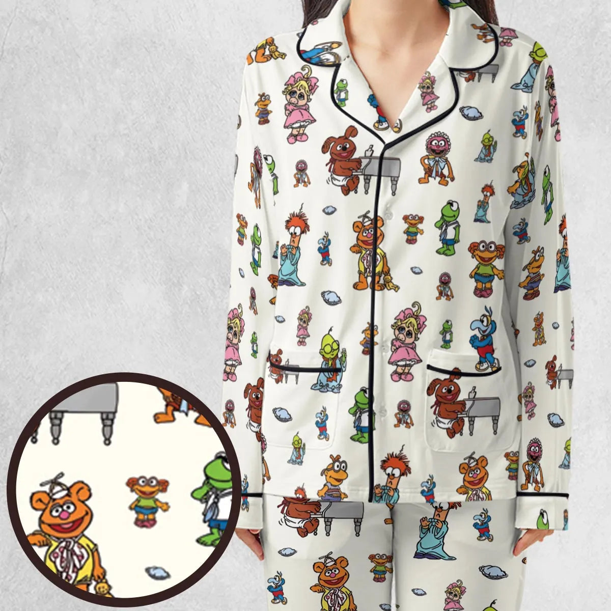 Stretch Long-Sleeve Pajamas Set - Q2CPUPYH