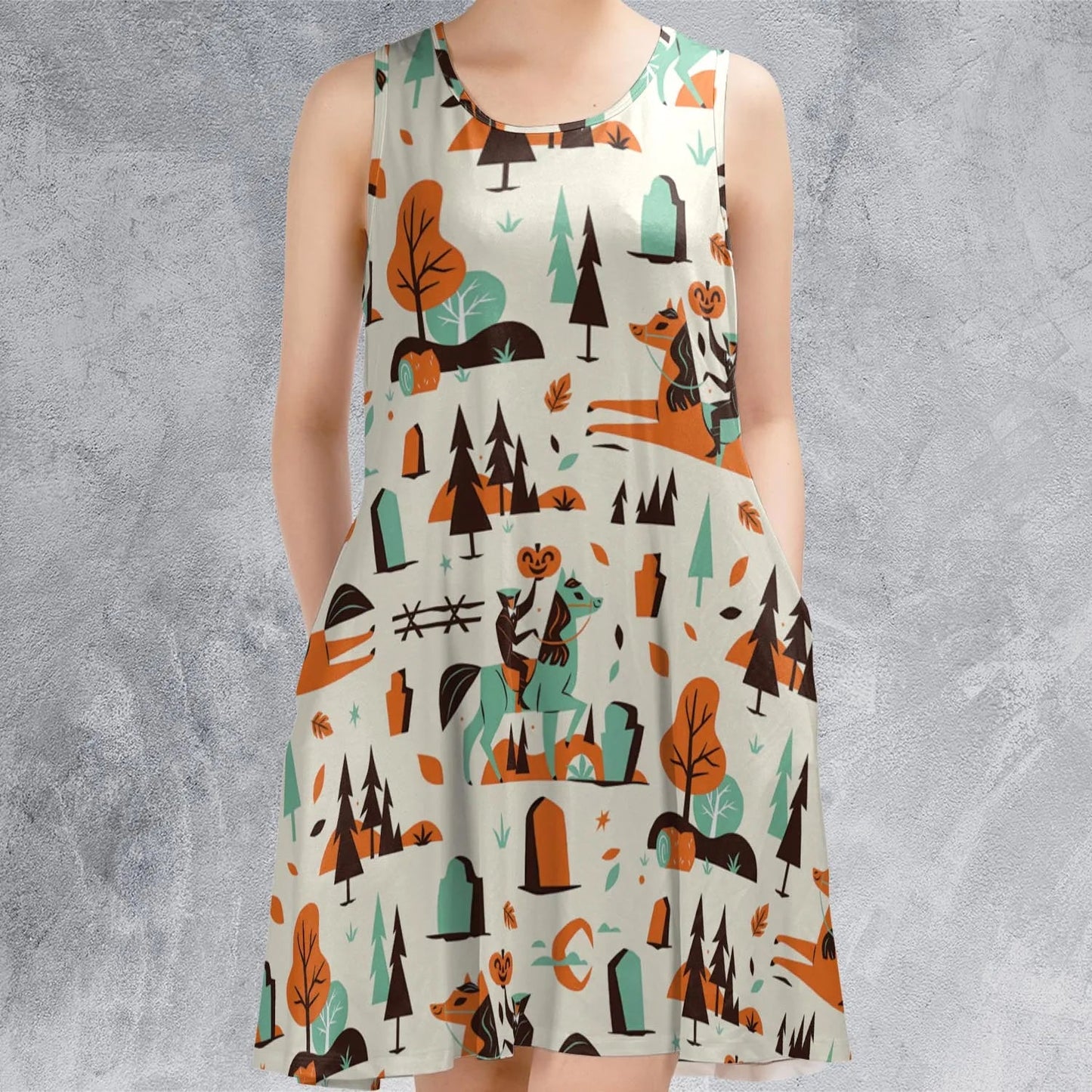 Casual Sleeveless Dress - EQCW88WP