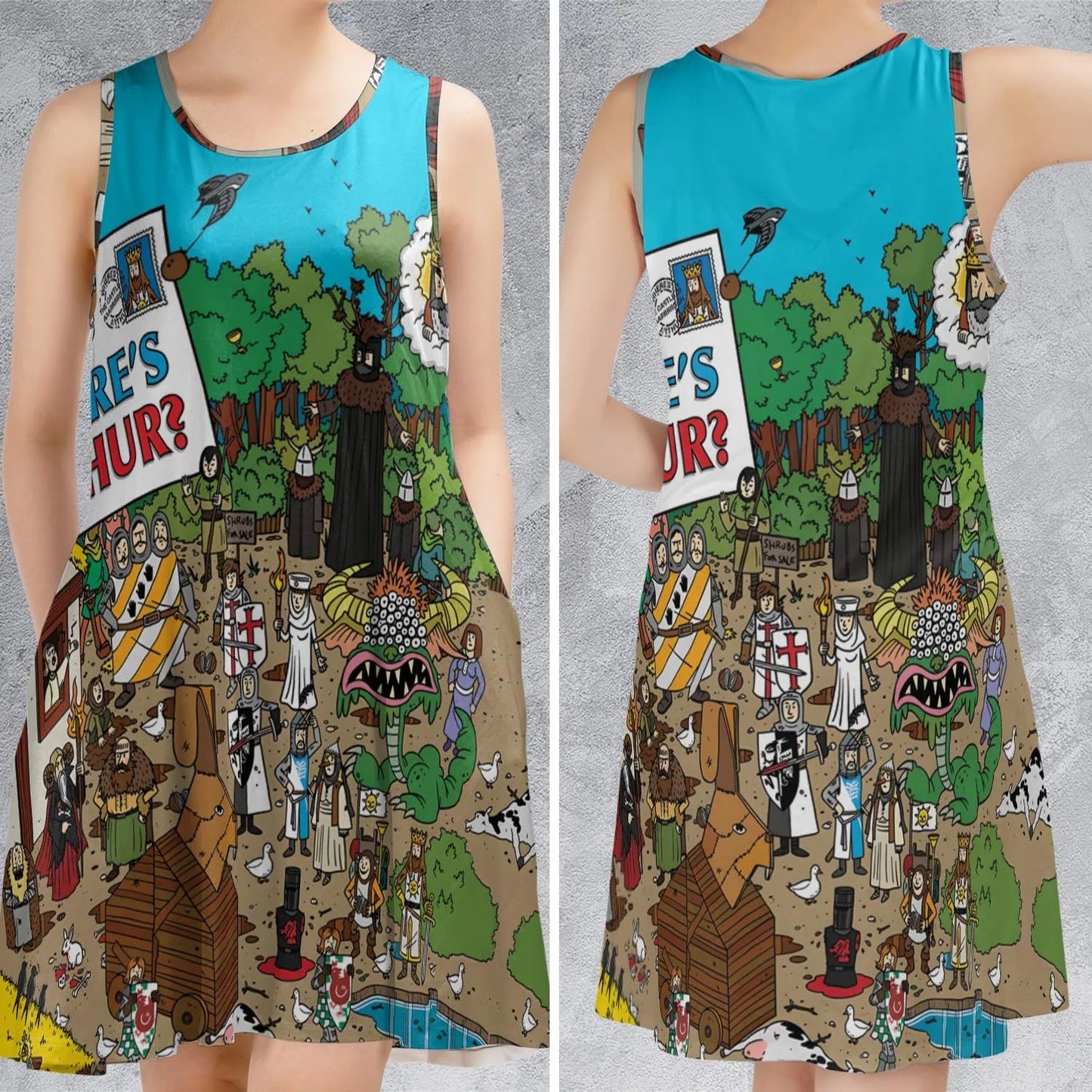 Casual Sleeveless Dress - RAKD68WE