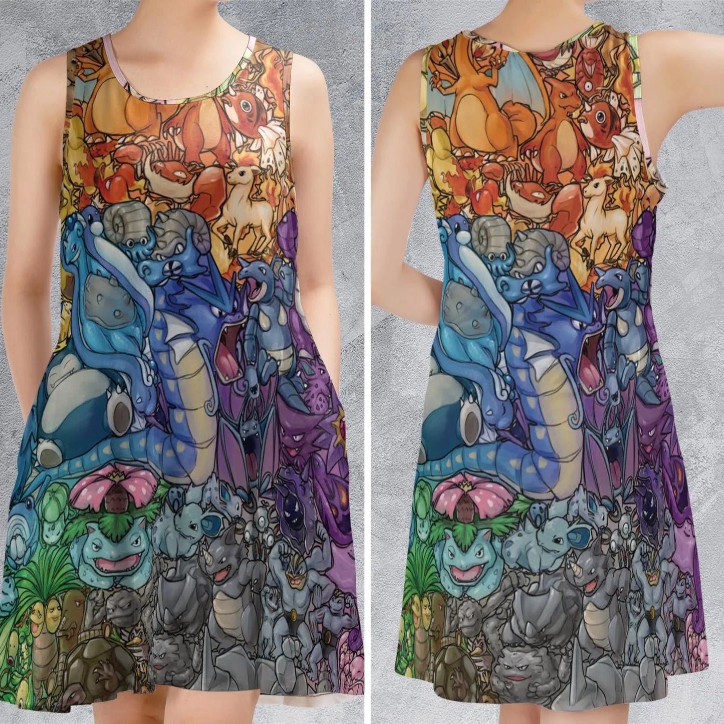 Casual Sleeveless Dress - W1C7CDE7