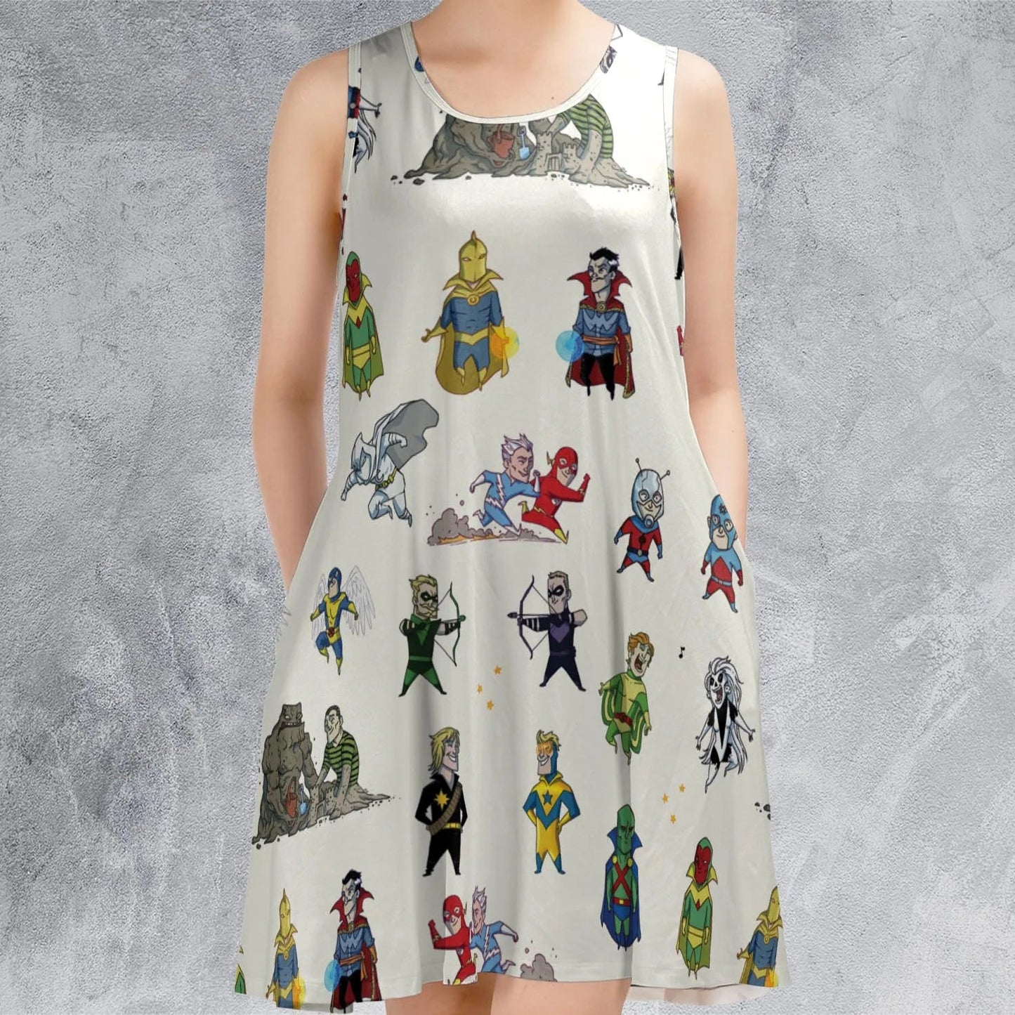 Casual Sleeveless Dress - U1KZB7GL