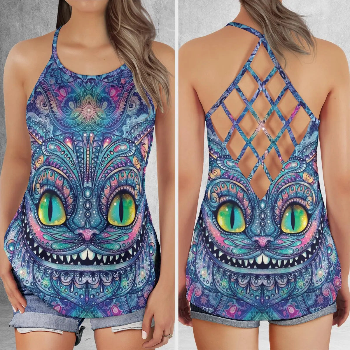 Lattice Back Tank Top - 6LUXHTPG