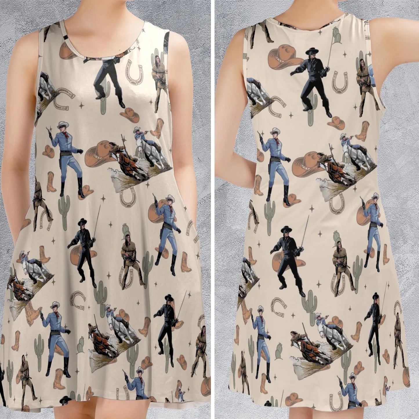 Casual Sleeveless Dress - D5J2CME4