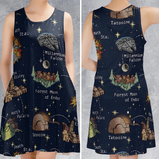 Casual Sleeveless Dress - B73TBUXN
