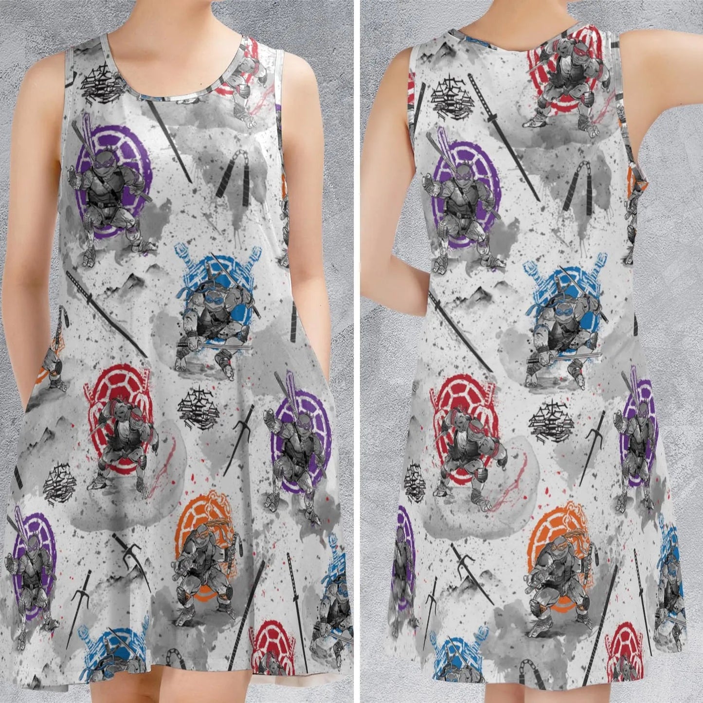 Casual Sleeveless Dress - 4UMDC8ZA