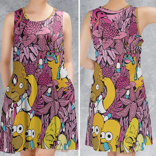 Casual Sleeveless Dress - B5L1NP4B
