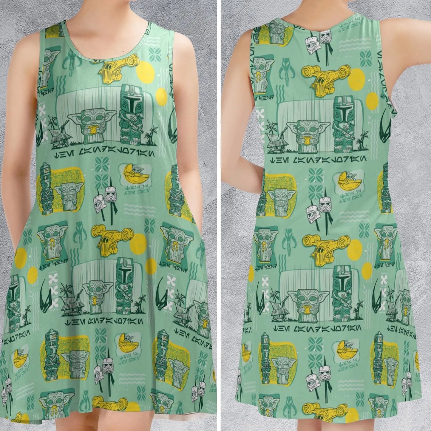 Casual Sleeveless Dress - ZAW8JTND