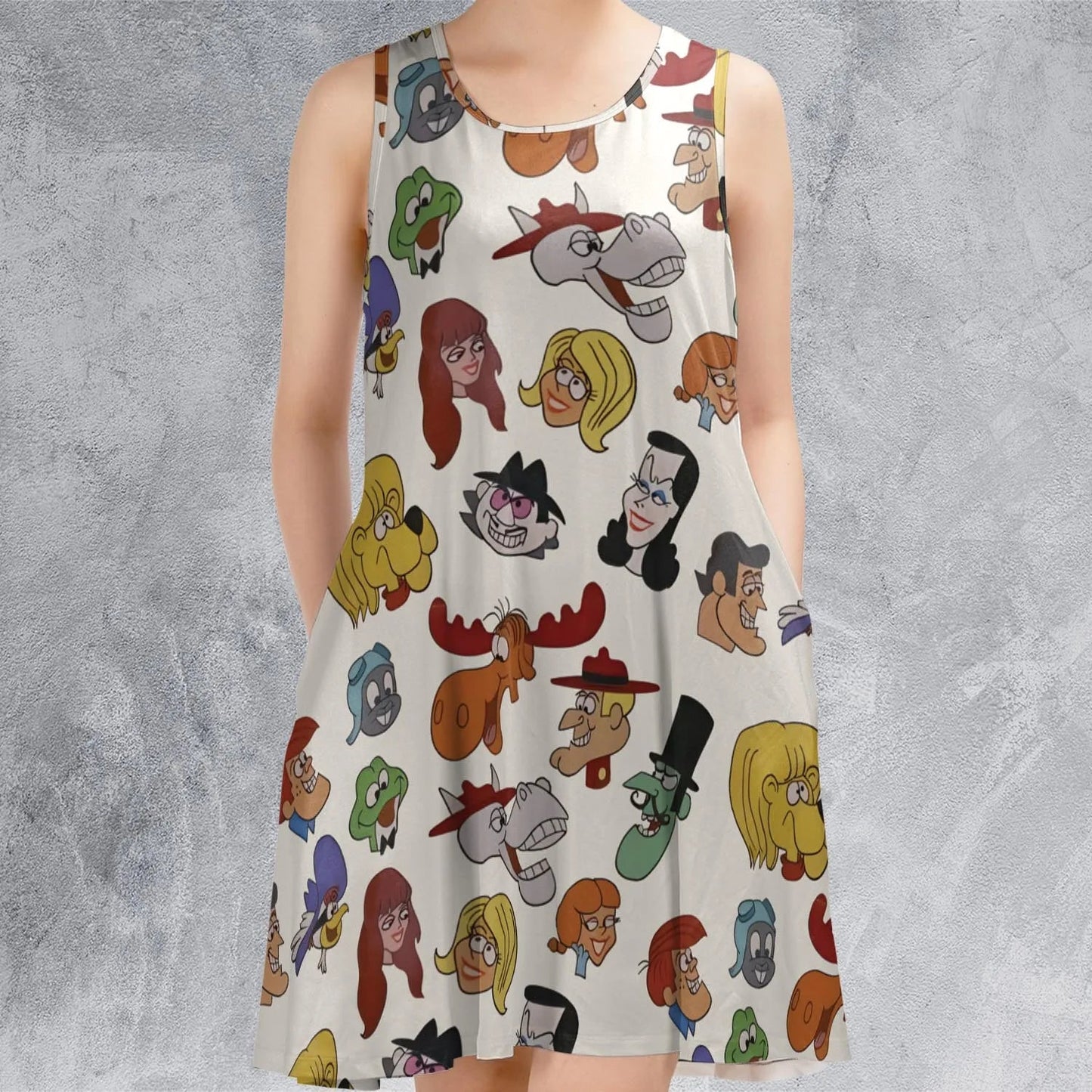 Casual Sleeveless Dress - NWDSB3U1