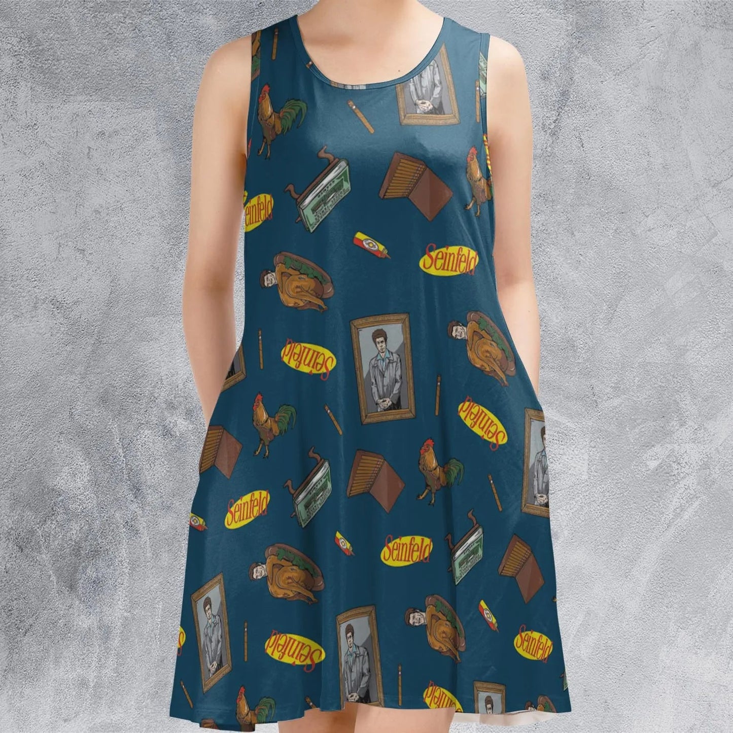 Casual Sleeveless Dress - ZVGLJSYA