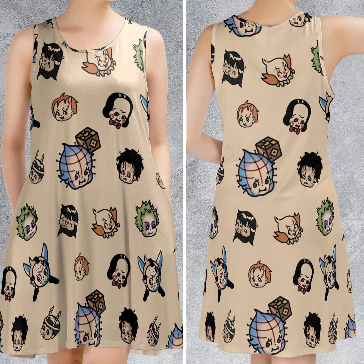 Casual Sleeveless Dress - CHQJGN5W
