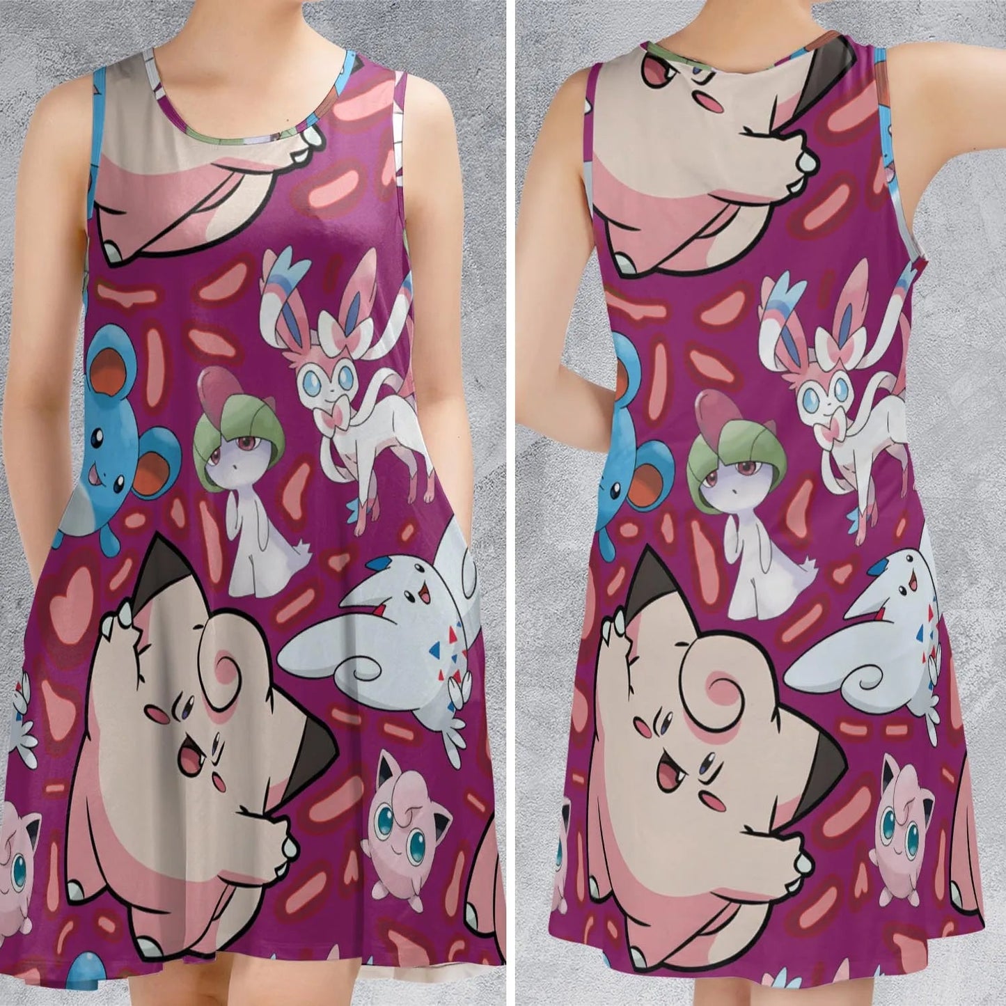 Casual Sleeveless Dress - AG7JKEGW