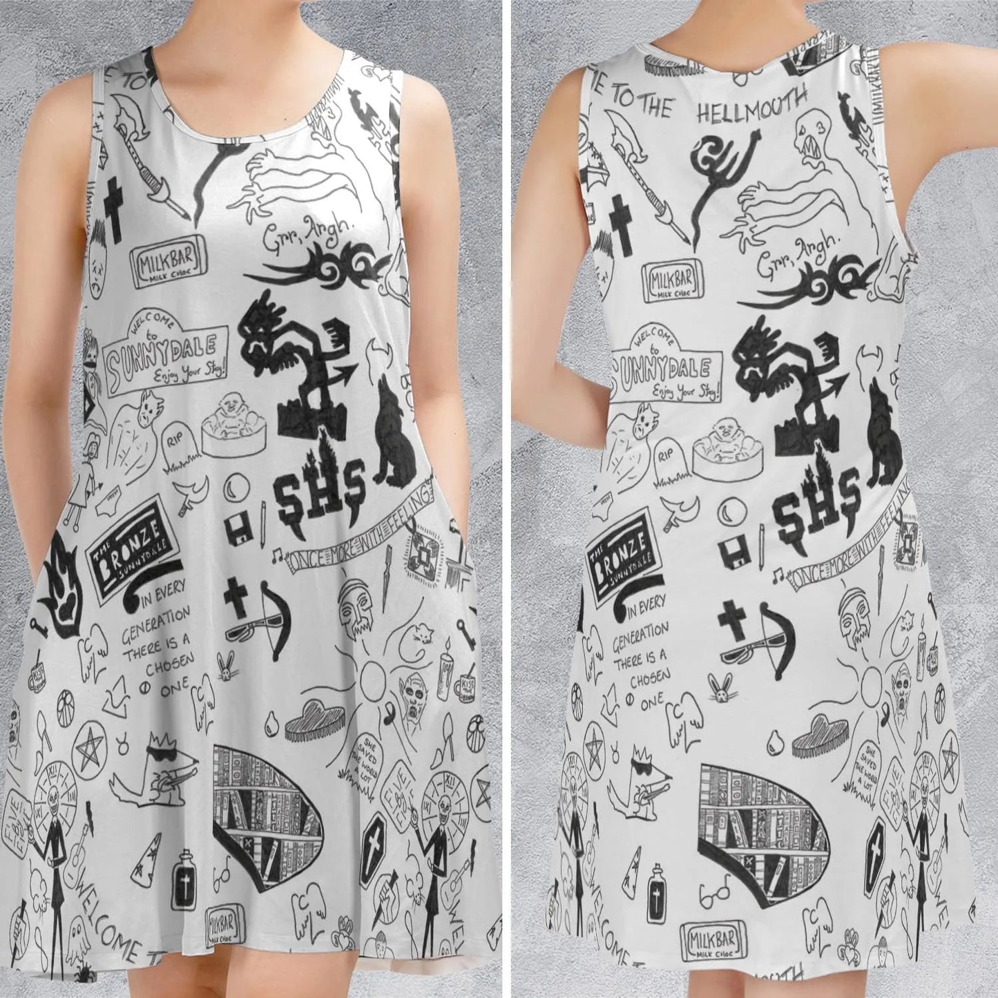 Casual Sleeveless Dress - JH94GVAQ
