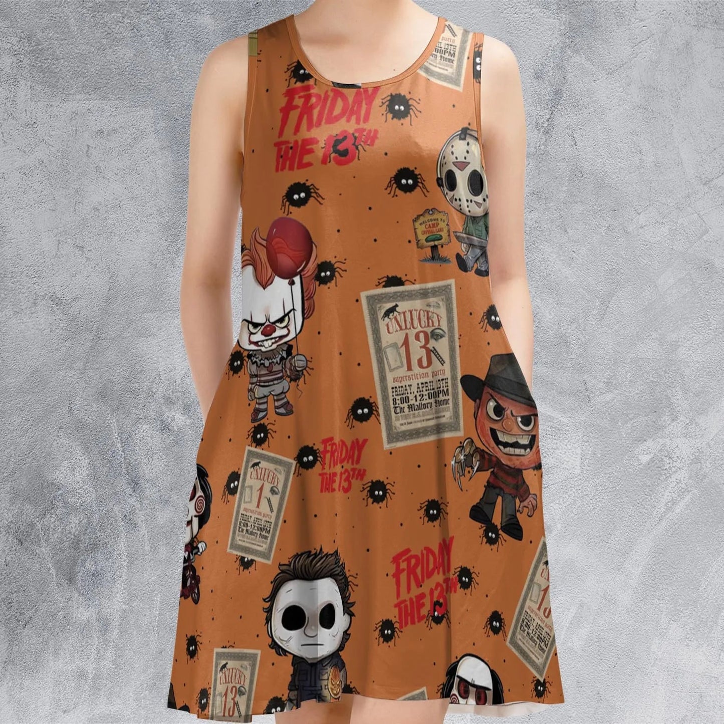 Casual Sleeveless Dress - SNFKNB5M