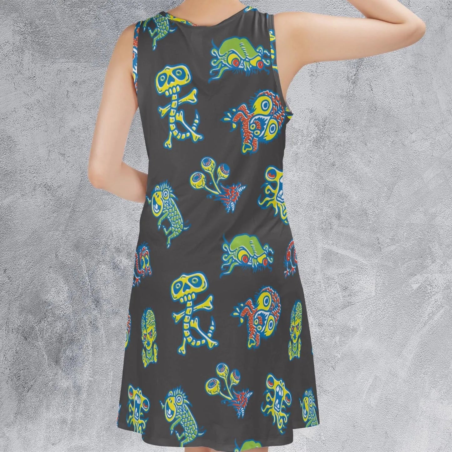 Casual Sleeveless Dress - JFJ1LT8B