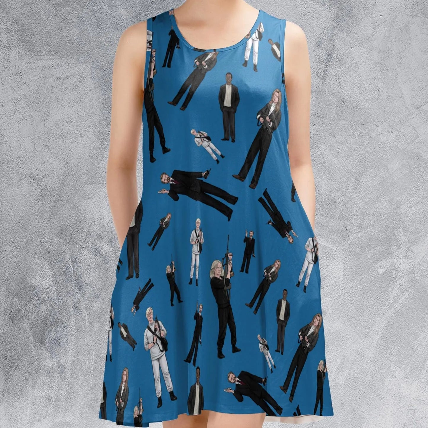 Casual Sleeveless Dress - U6G855FX