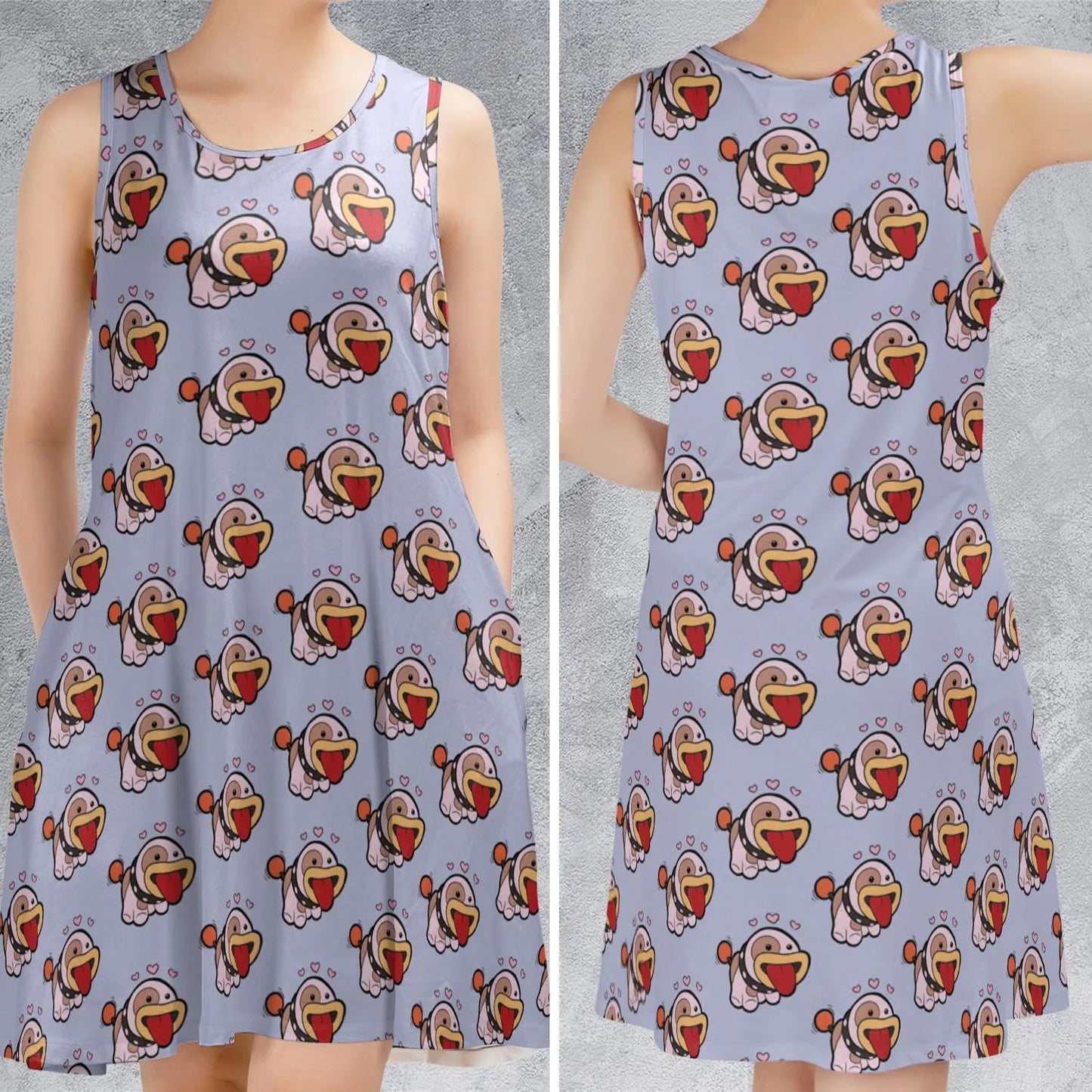Casual Sleeveless Dress - BFVYV38Y