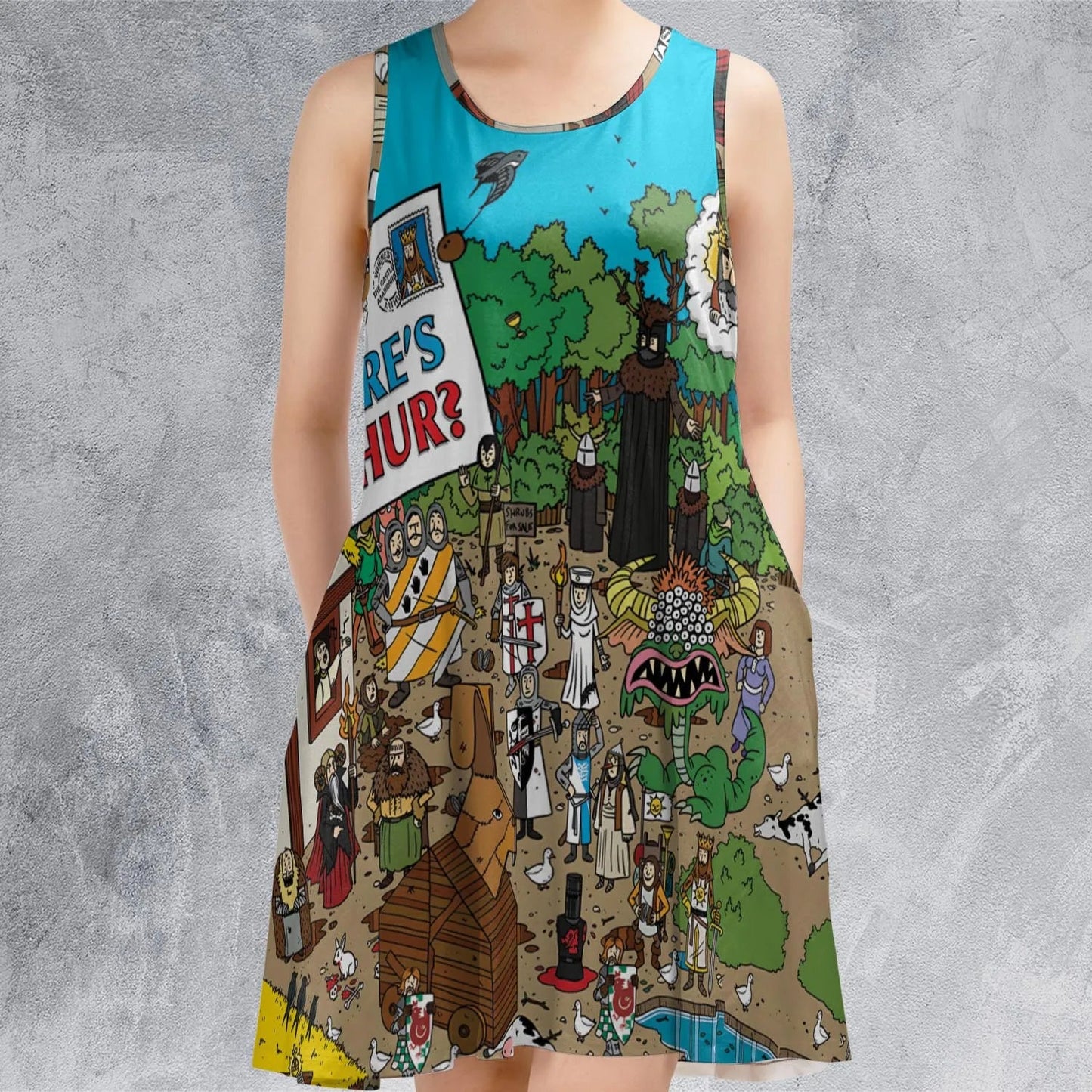 Casual Sleeveless Dress - RAKD68WE