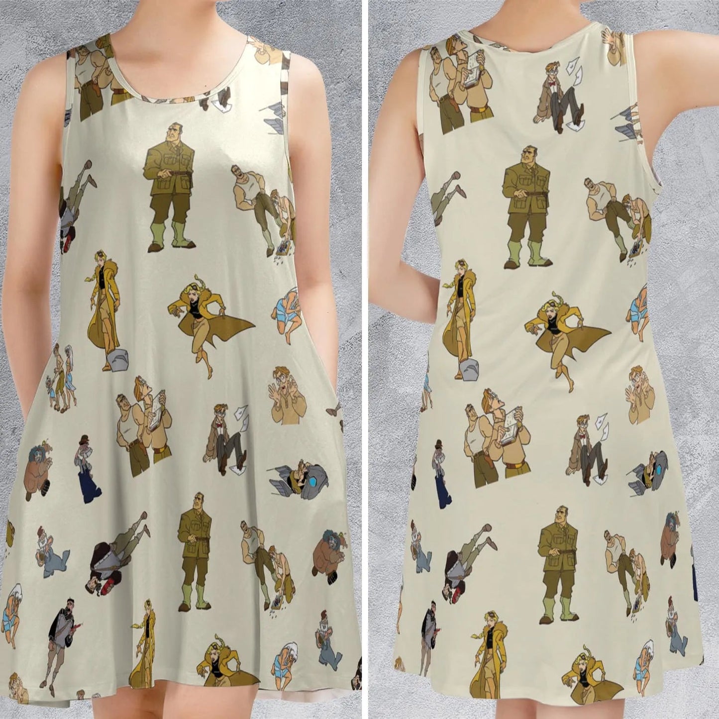Casual Sleeveless Dress - BFTU2W9N