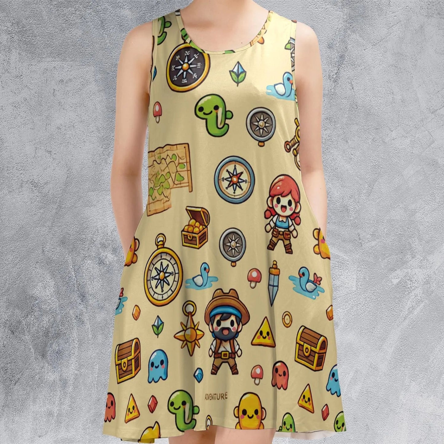 Casual Sleeveless Dress - 22LNX19B