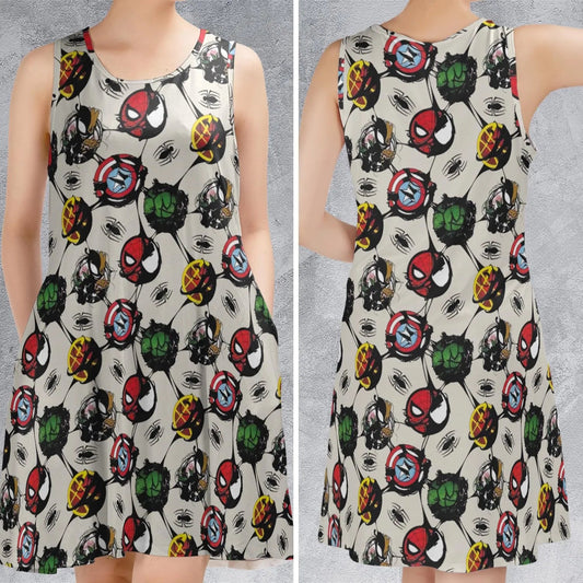 Casual Sleeveless Dress - 6Z8LRQNQ